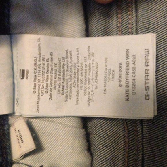 G Star Kate Boyfriend Jeans Size 27 Length 28 - Picture 13 of 13